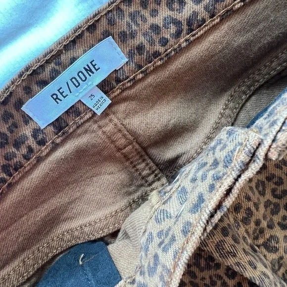 RE/DONE 70S BOOTCUT LEOPARD TWILL JEAN NWT - Picture 15 of 16